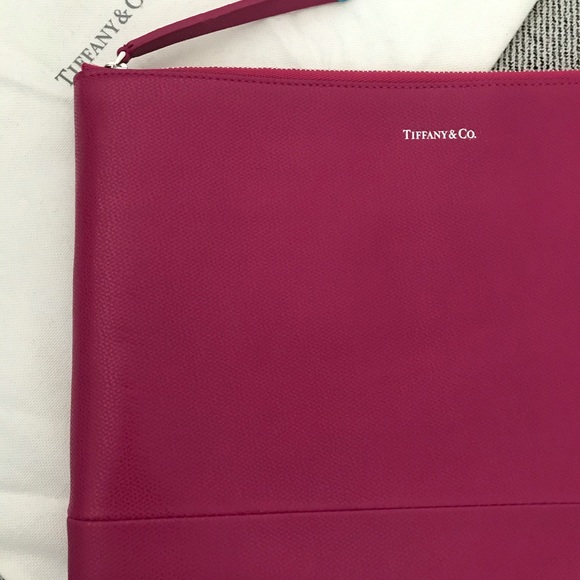 Tiffany & Co. Textured Leather Zip Pouch (🎁 Idea) - Picture 3 of 10